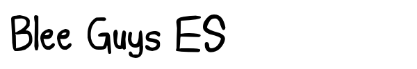 Blee Guys ES font preview